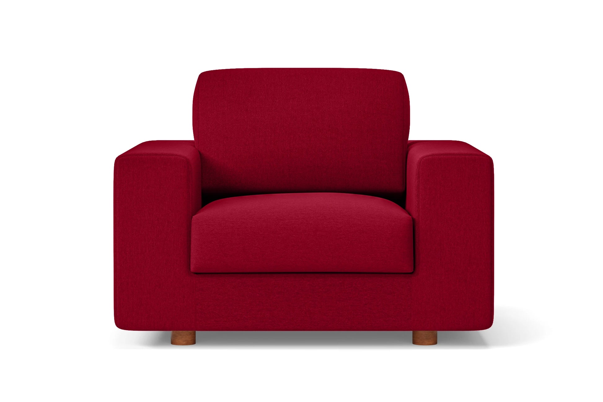 Arezzo Armchair Red Linen Fabric