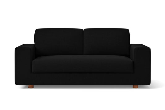 Arezzo 2 Seater Sofa Black Linen Fabric