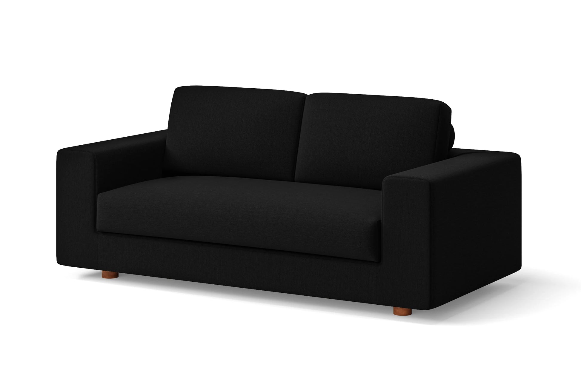 Arezzo 2 Seater Sofa Black Linen Fabric