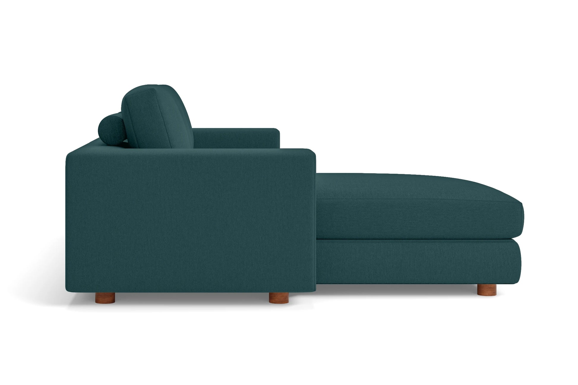 Arezzo 3 Seater Left Hand Facing Chaise Lounge Corner Sofa Teal Linen Fabric