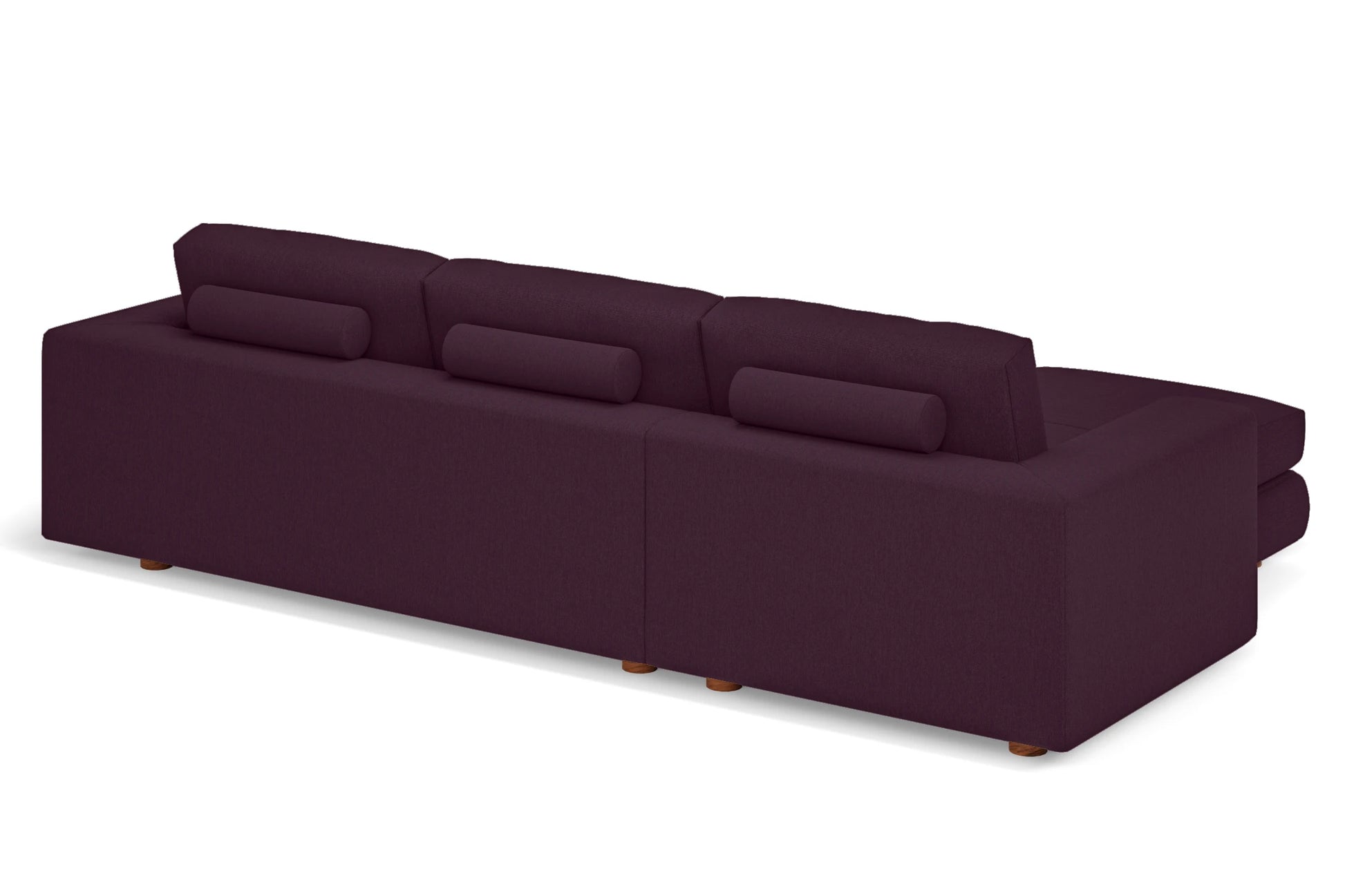 Arezzo 4 Seater Left Hand Facing Chaise Lounge Corner Sofa Purple Linen Fabric