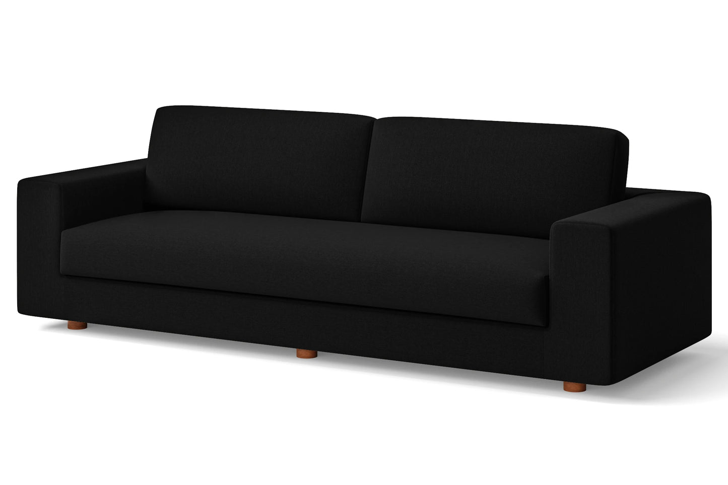 Arezzo 4 Seater Sofa Black Linen Fabric