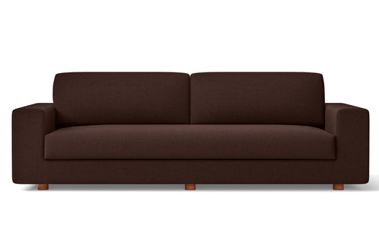 Arezzo 4 Seater Sofa Coffee Brown Linen Fabric