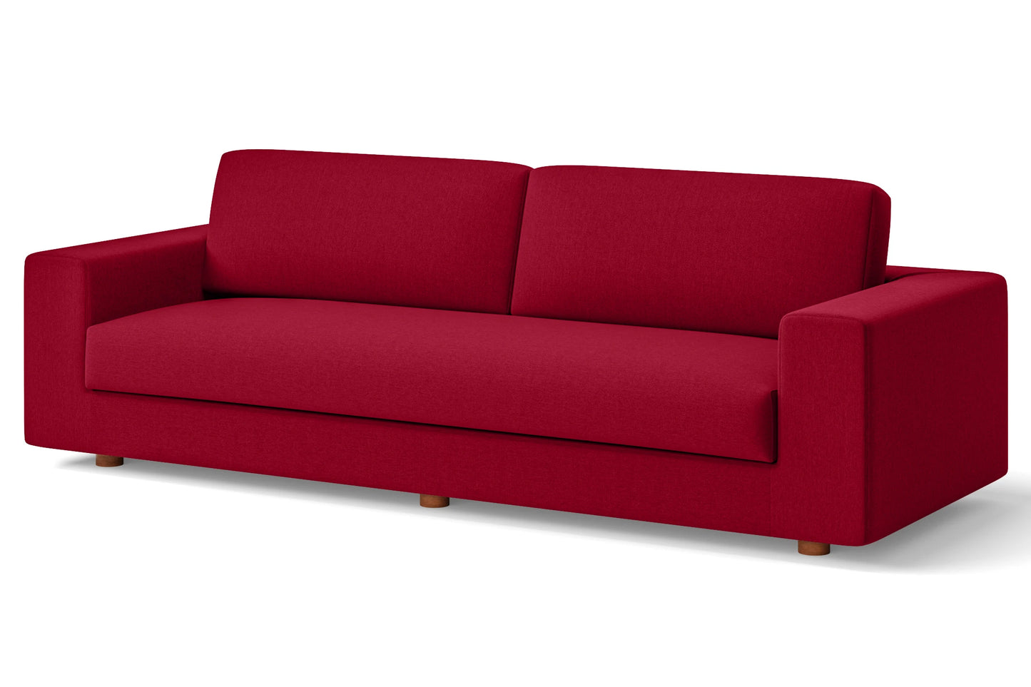 Arezzo 4 Seater Sofa Red Linen Fabric