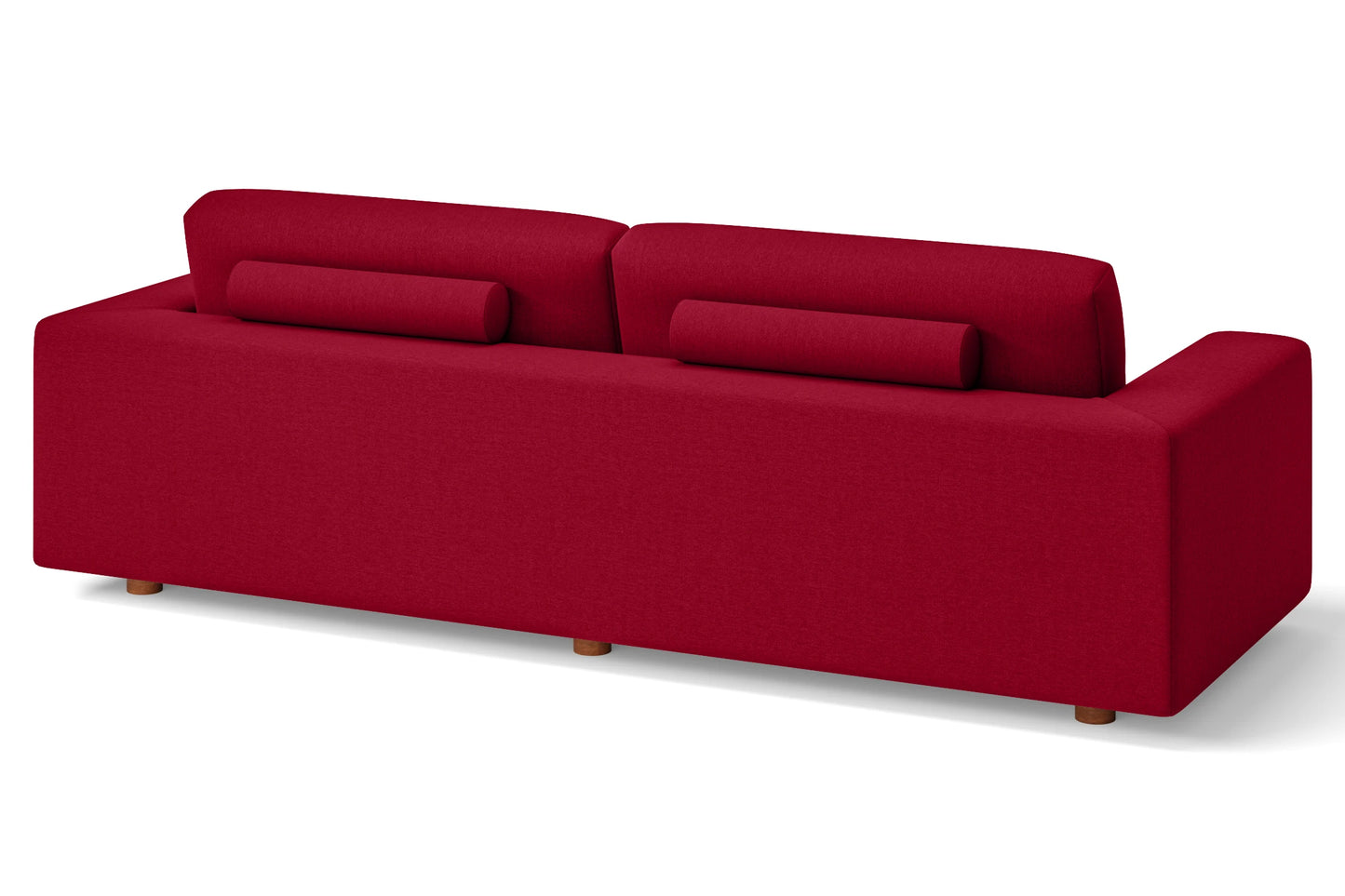 Arezzo 4 Seater Sofa Red Linen Fabric