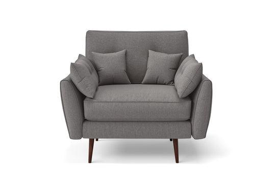 Avellino Armchair Grey Linen Fabric