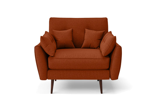 Avellino Armchair Orange Linen Fabric