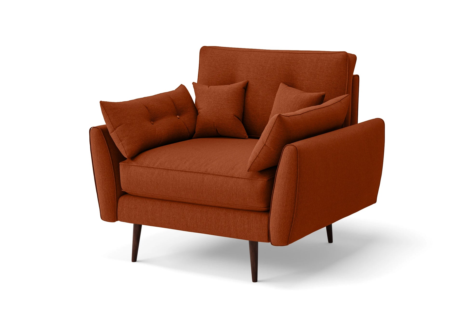 Avellino Armchair Orange Linen Fabric