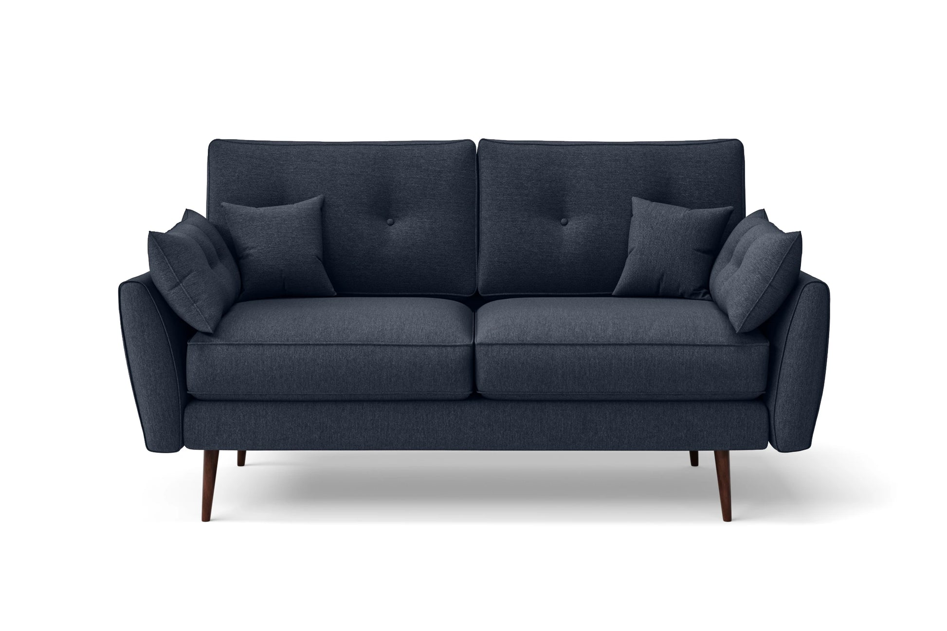 Avellino 2 Seater Sofa Dark Blue Linen Fabric