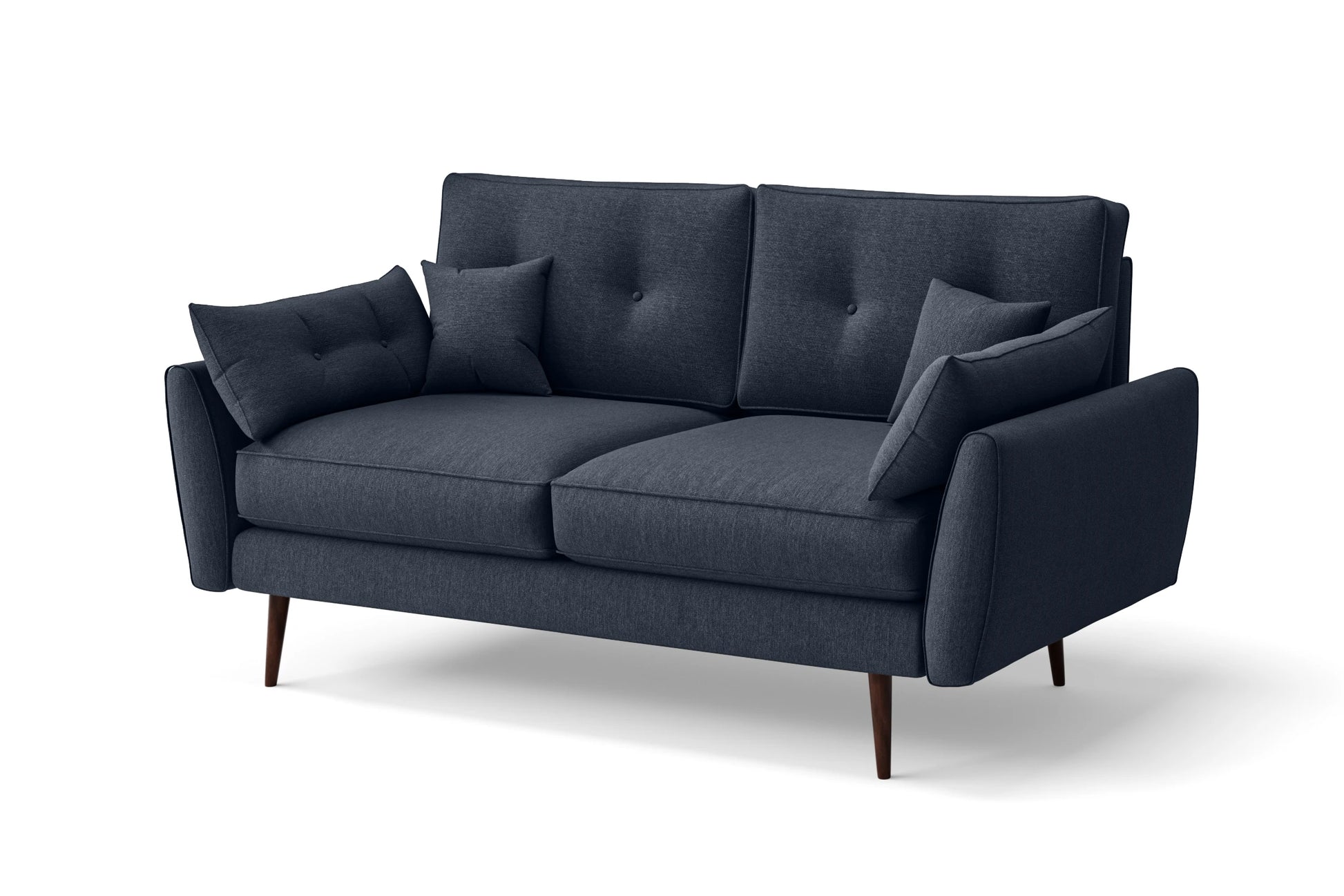 Avellino 2 Seater Sofa Dark Blue Linen Fabric