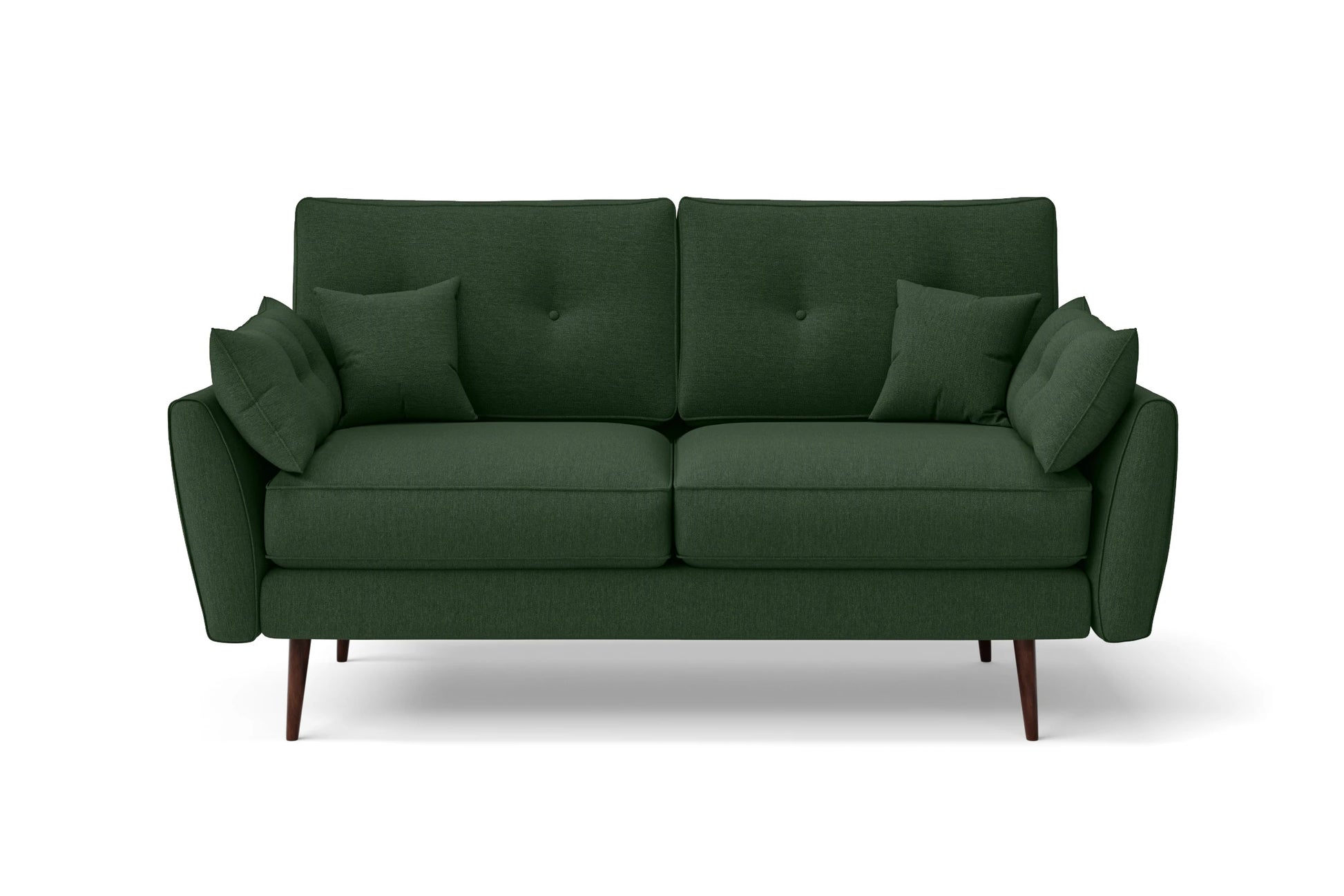 Avellino 2 Seater Sofa Forest Green Linen Fabric