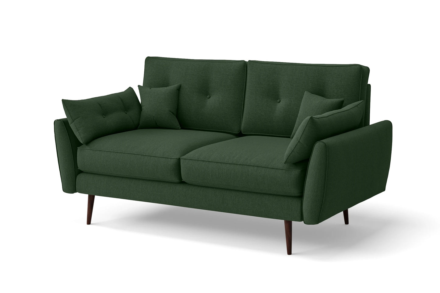 Avellino 2 Seater Sofa Forest Green Linen Fabric