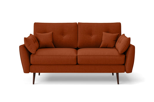 Avellino 2 Seater Sofa Orange Linen Fabric