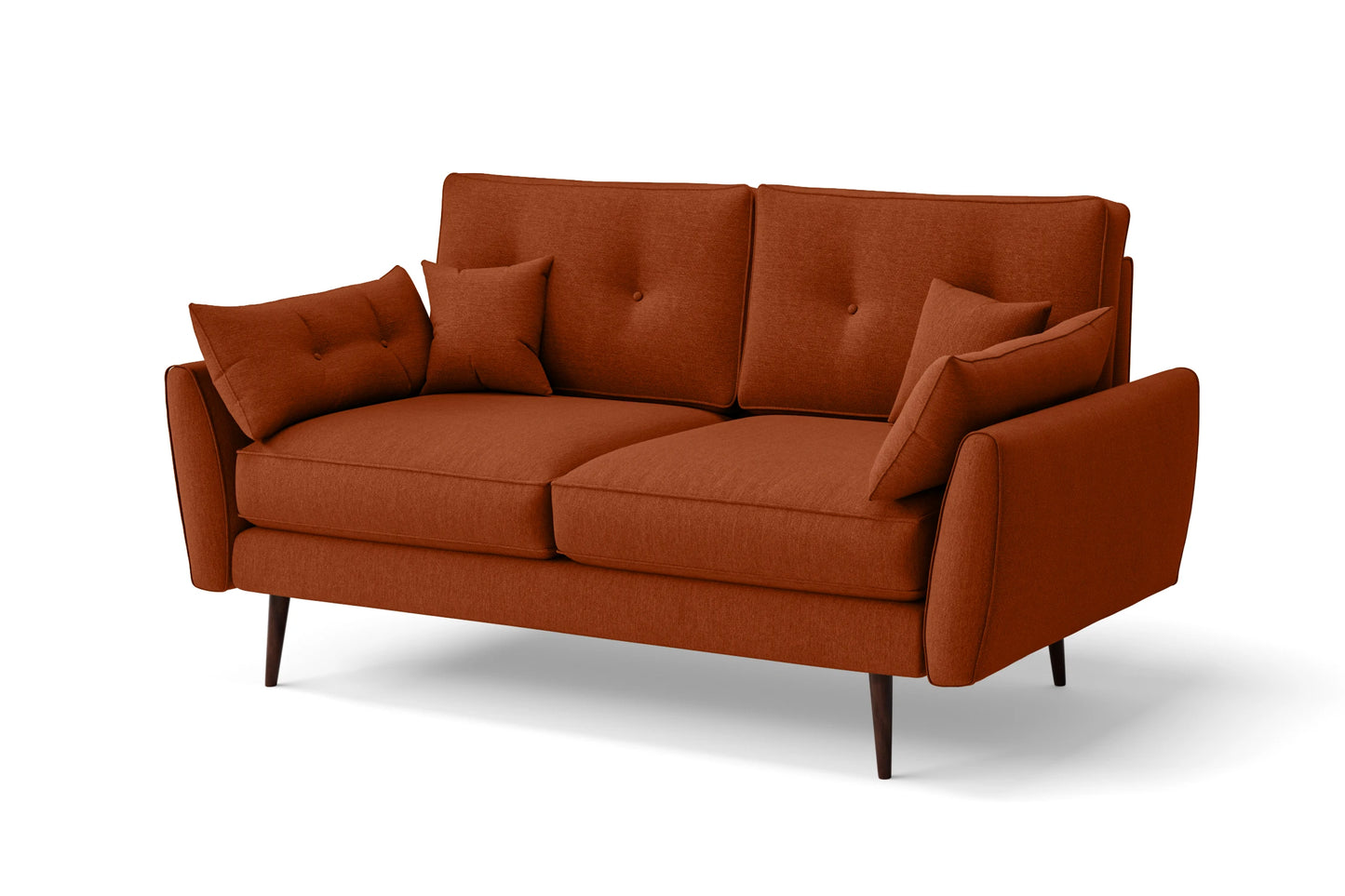 Avellino 2 Seater Sofa Orange Linen Fabric