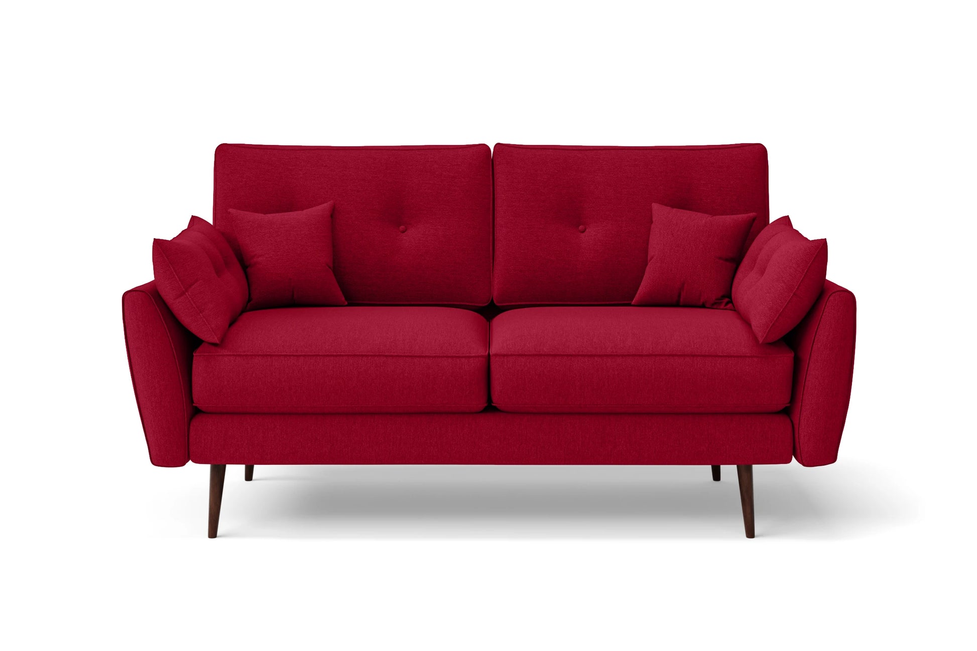 Avellino 2 Seater Sofa Red Linen Fabric