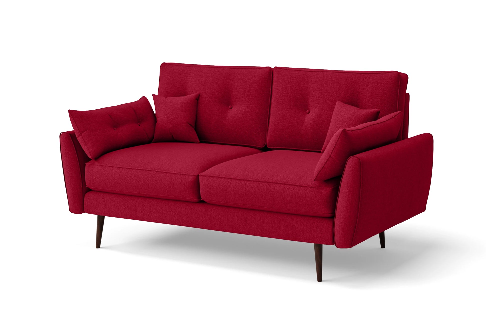 Avellino 2 Seater Sofa Red Linen Fabric