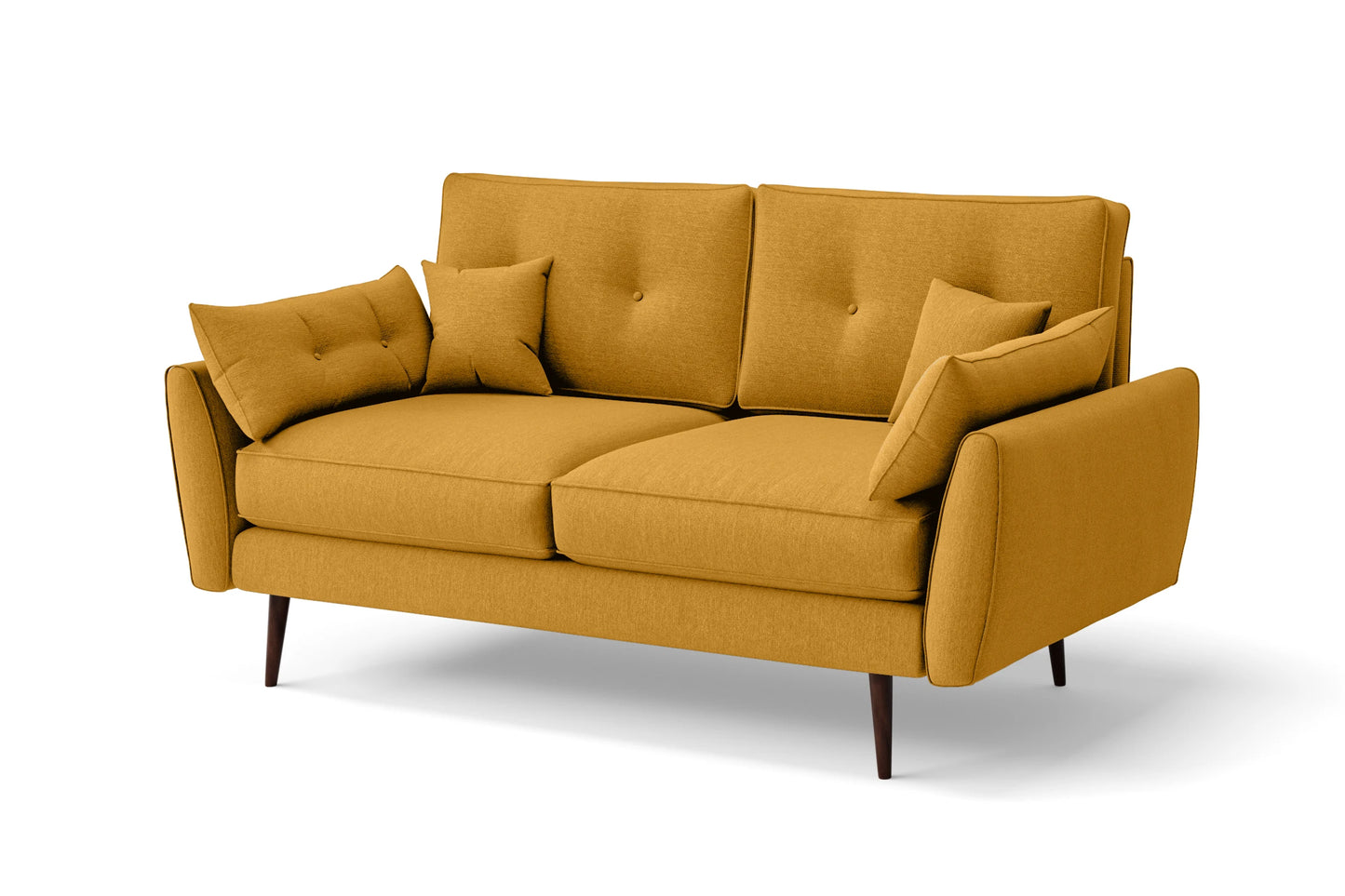 Avellino 2 Seater Sofa Yellow Linen Fabric