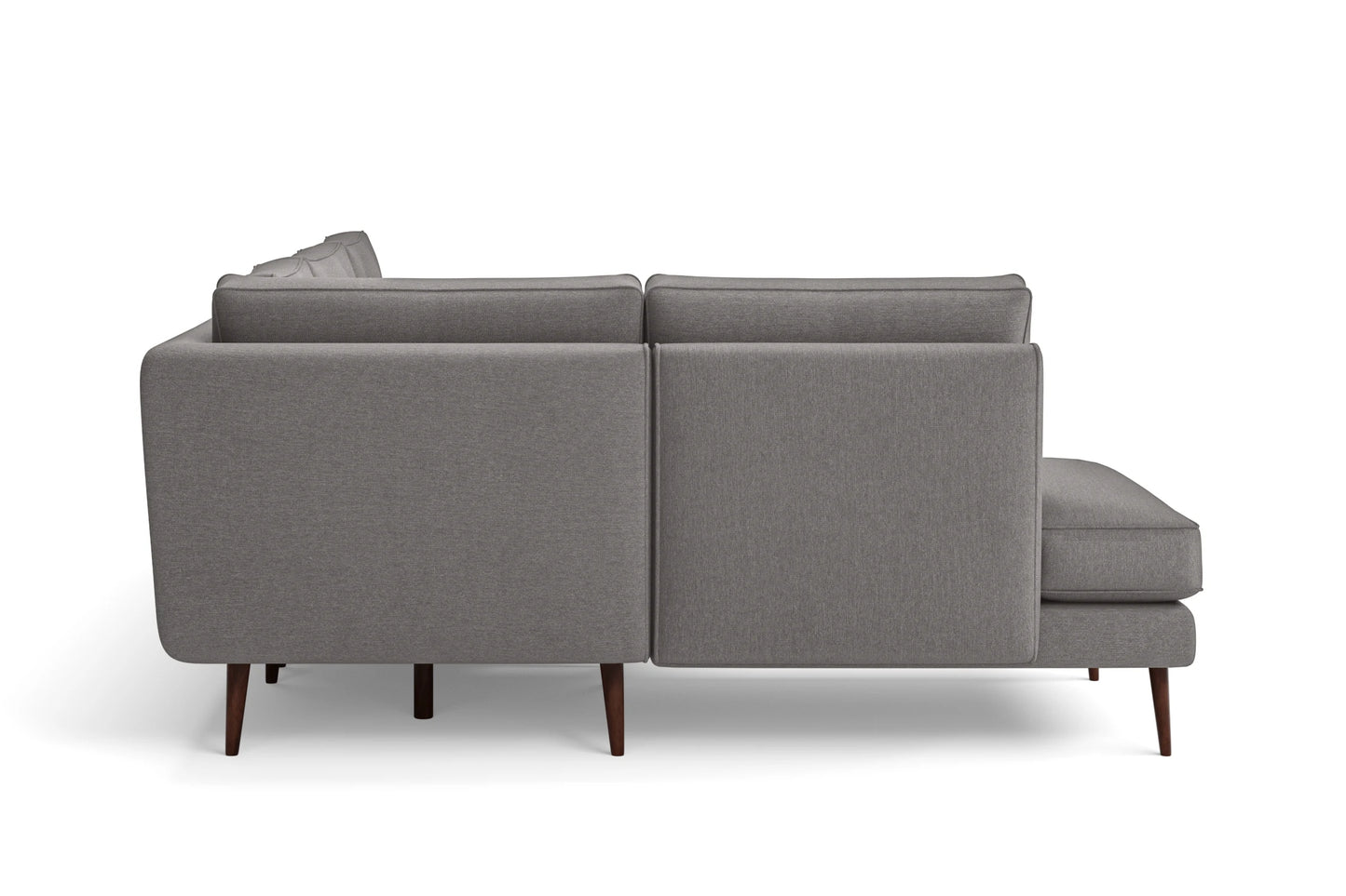 Avellino 3 Seater Left Hand Facing Chaise Lounge Corner Sofa Grey Linen Fabric