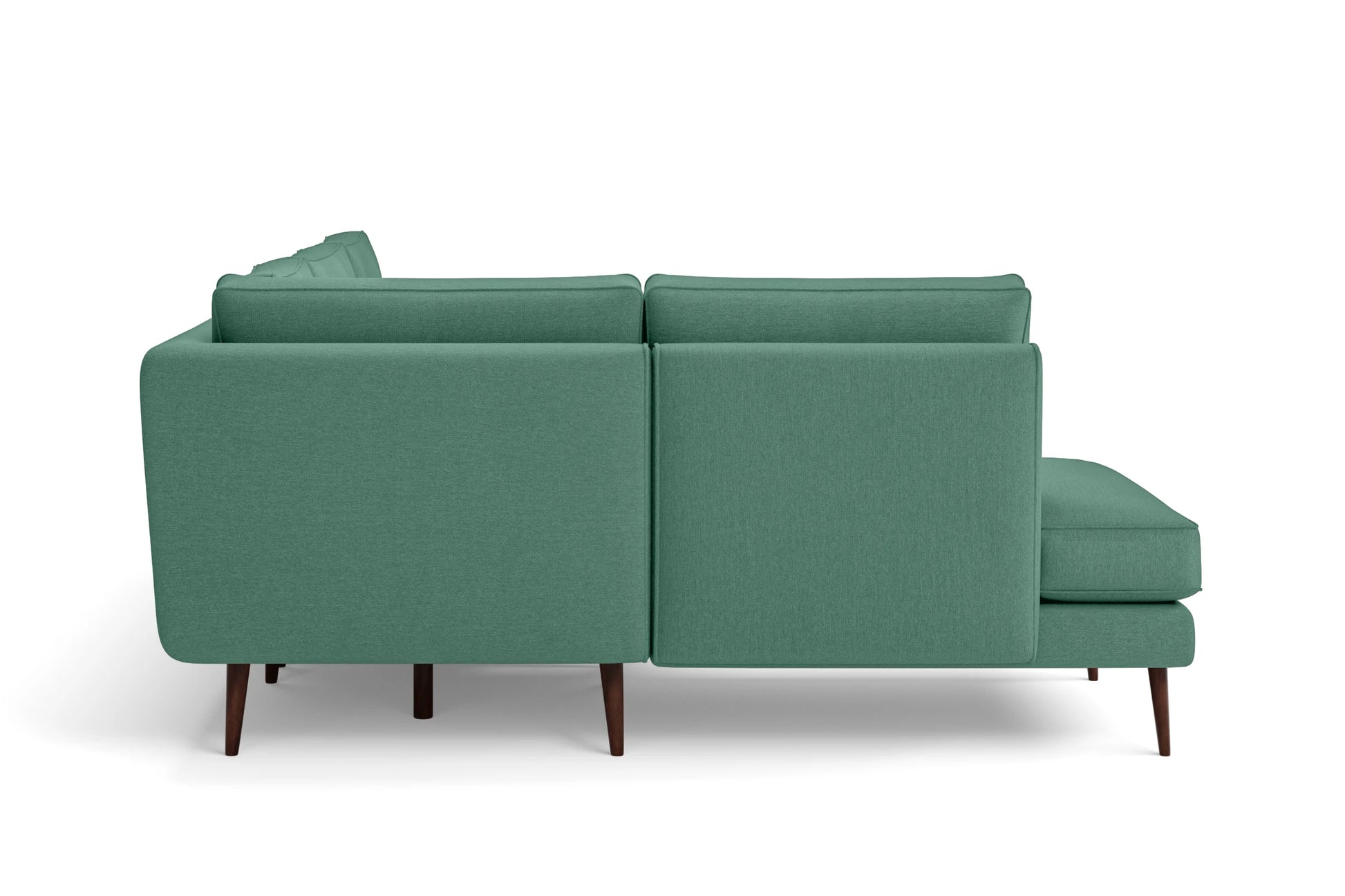 Avellino 3 Seater Left Hand Facing Chaise Lounge Corner Sofa Mint Green Linen Fabric