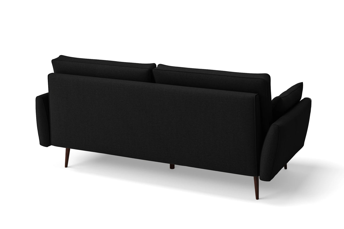 Avellino 3 Seater Sofa Black Linen Fabric