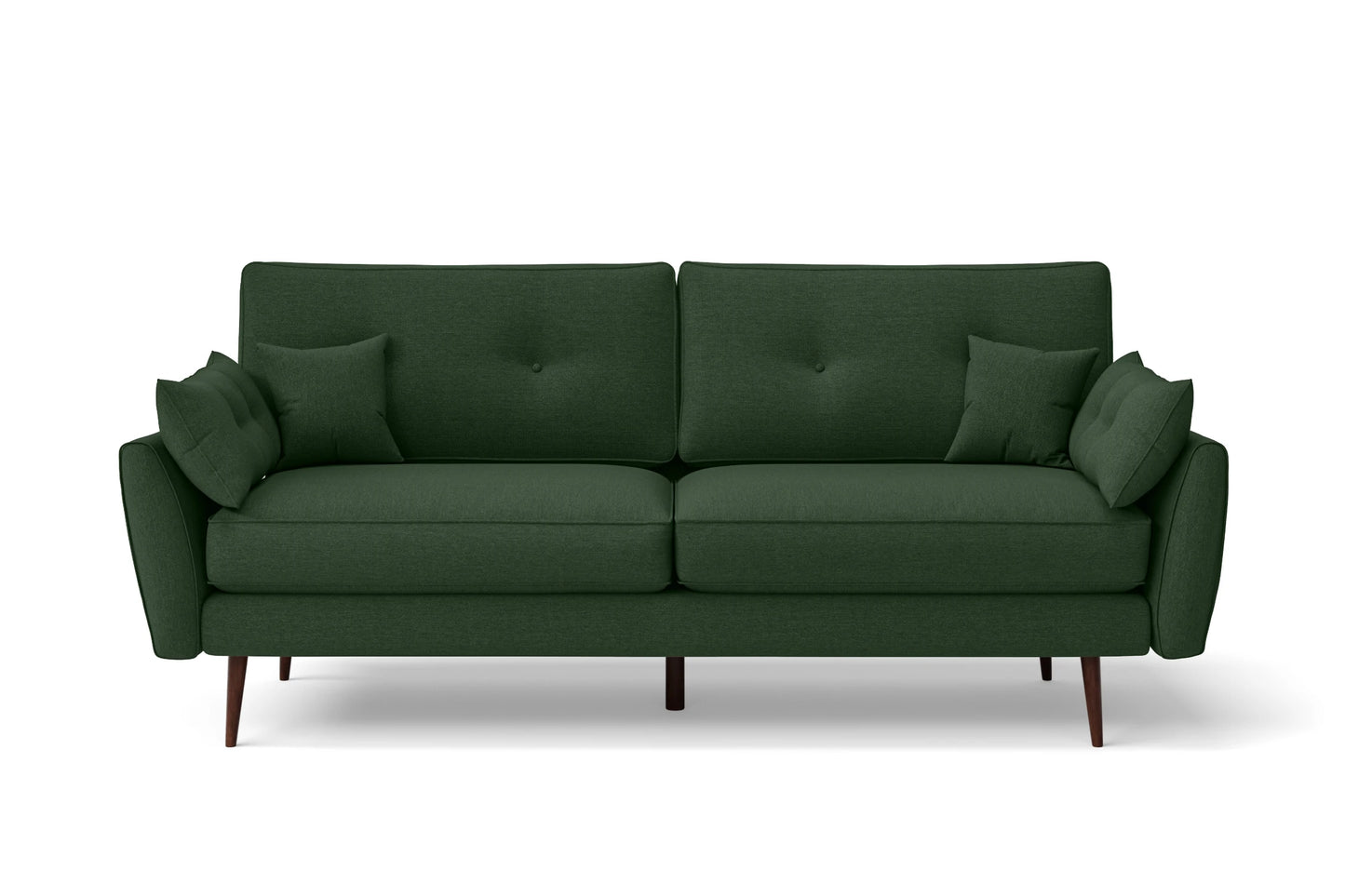 Avellino 3 Seater Sofa Forest Green Linen Fabric