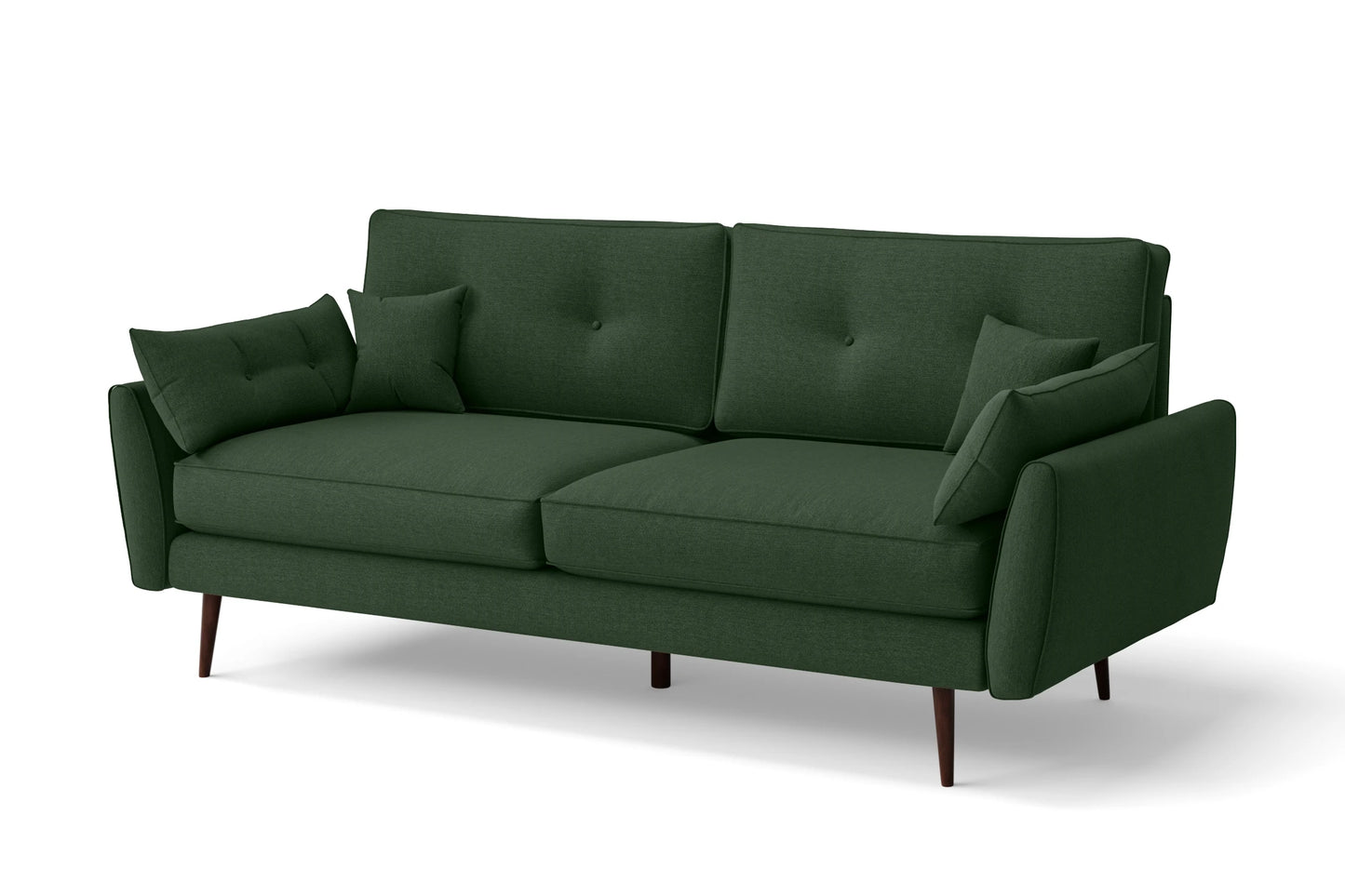 Avellino 3 Seater Sofa Forest Green Linen Fabric