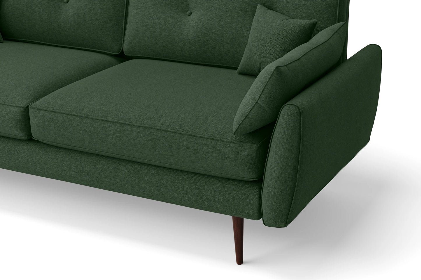 Avellino 3 Seater Sofa Forest Green Linen Fabric