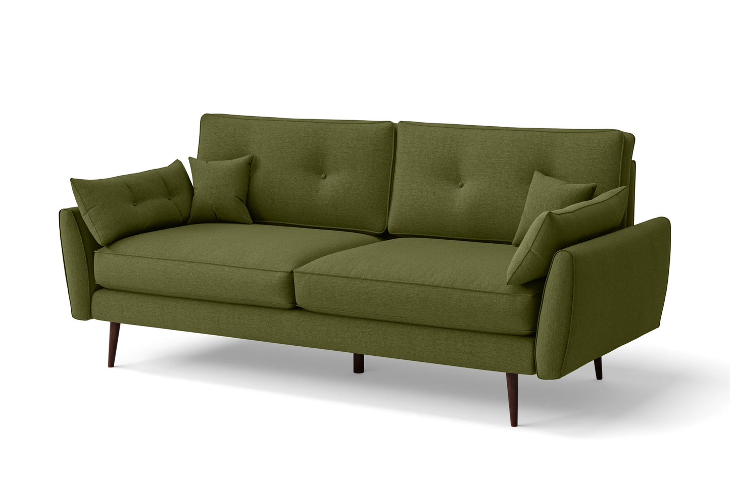 Avellino 3 Seater Sofa Olive Linen Fabric