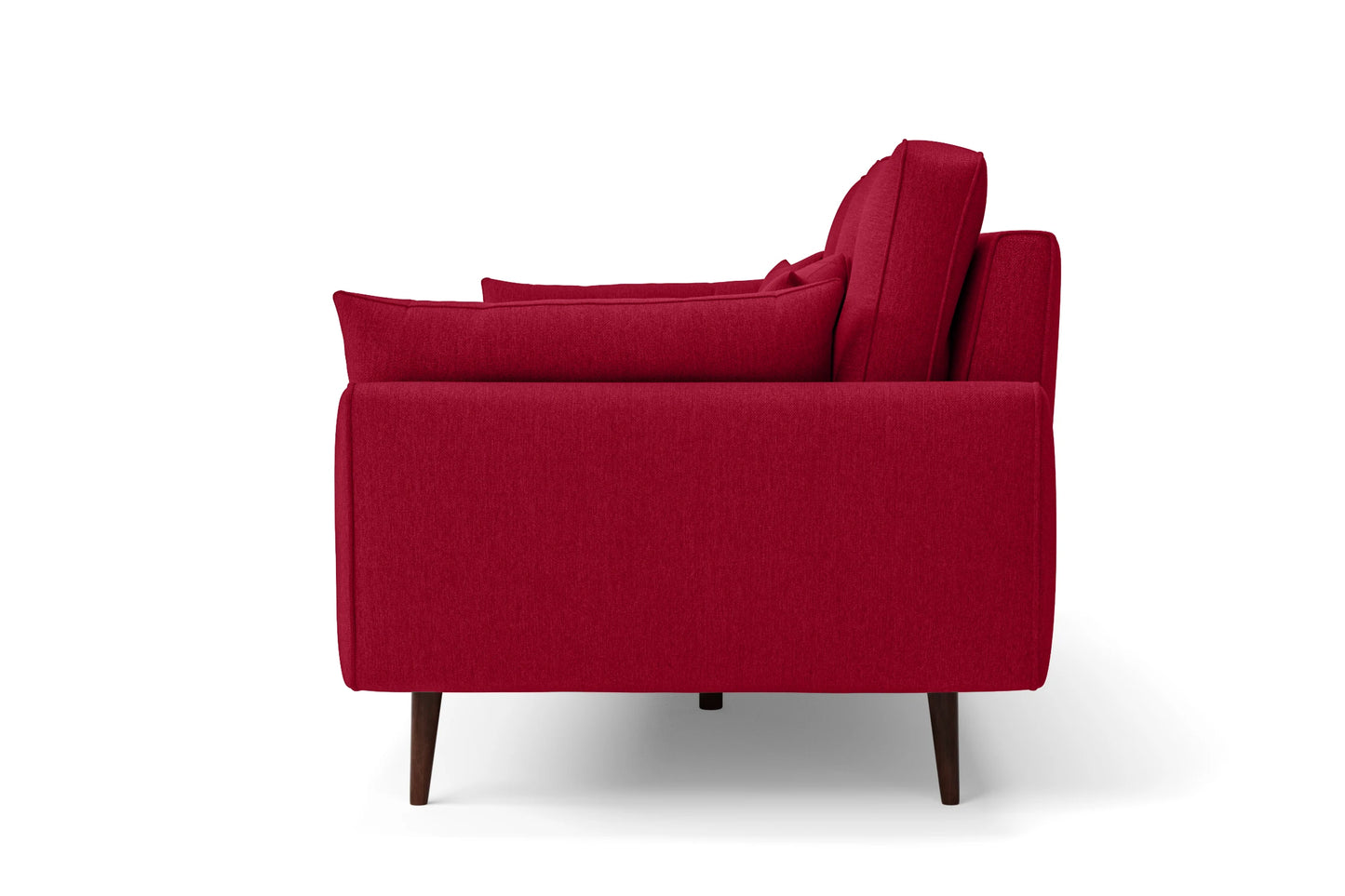 Avellino 3 Seater Sofa Red Linen Fabric