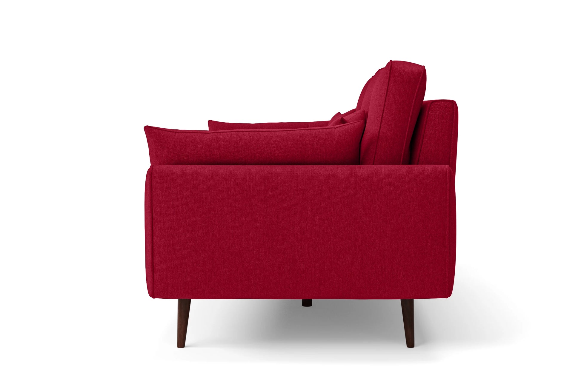 Avellino 3 Seater Sofa Red Linen Fabric