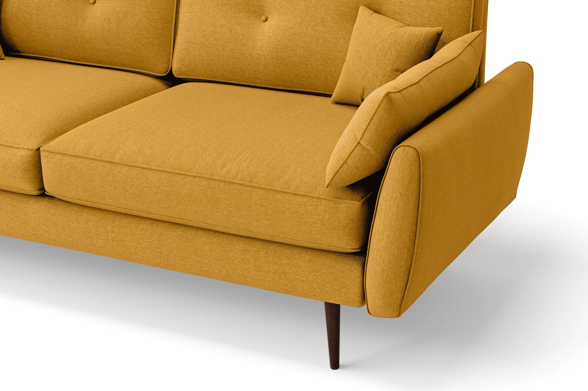 Avellino 3 Seater Sofa Yellow Linen Fabric