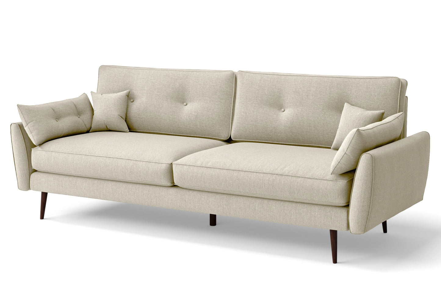 Avellino 4 Seater Sofa Cream Linen Fabric