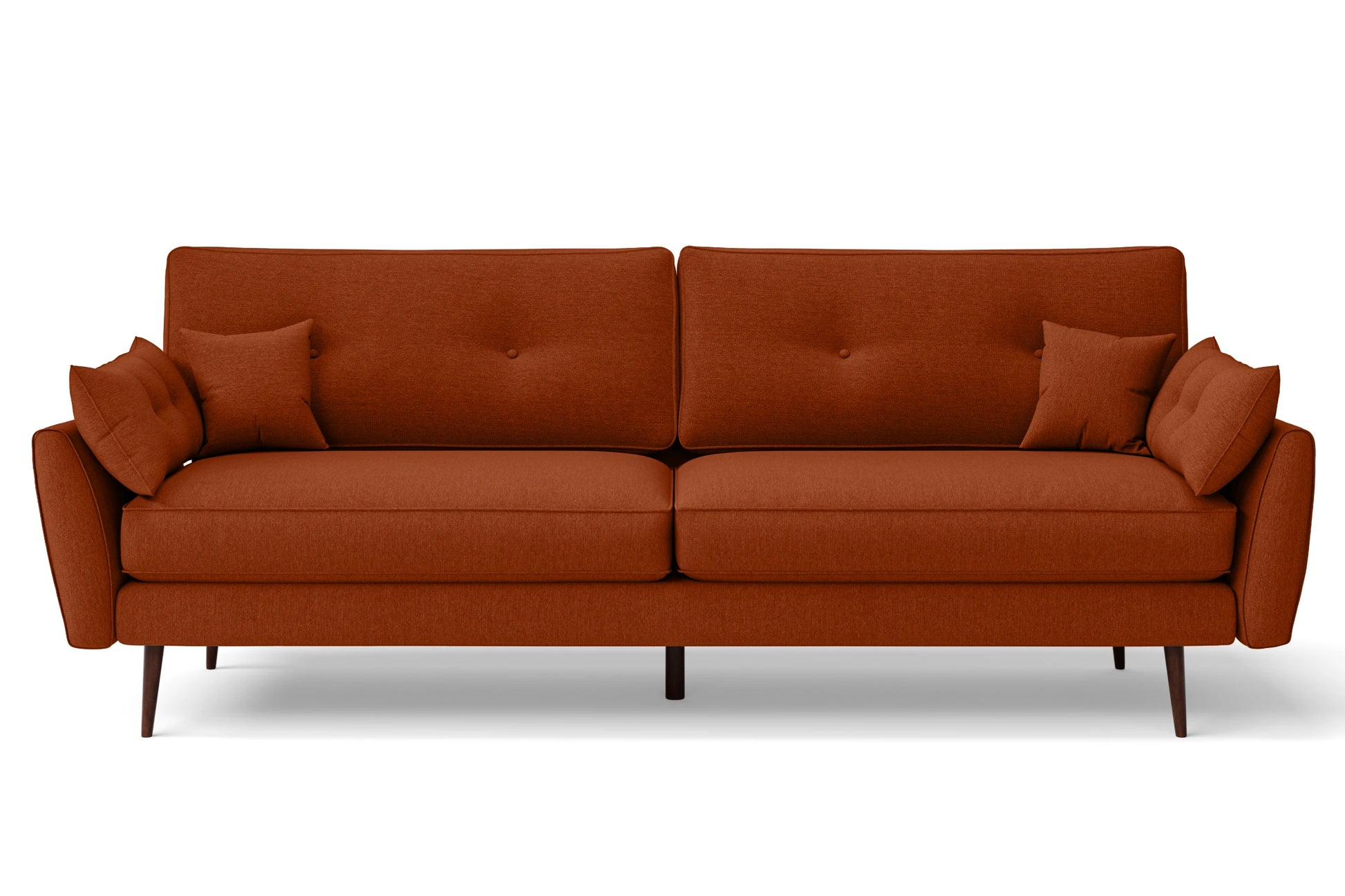 Avellino 4 Seater Sofa Orange Linen Fabric