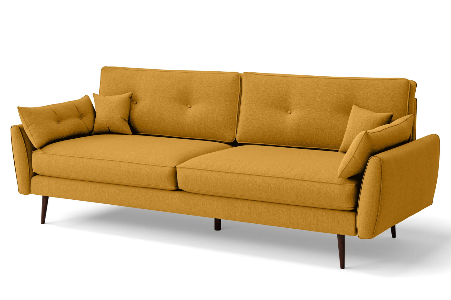 Avellino 4 Seater Sofa Yellow Linen Fabric