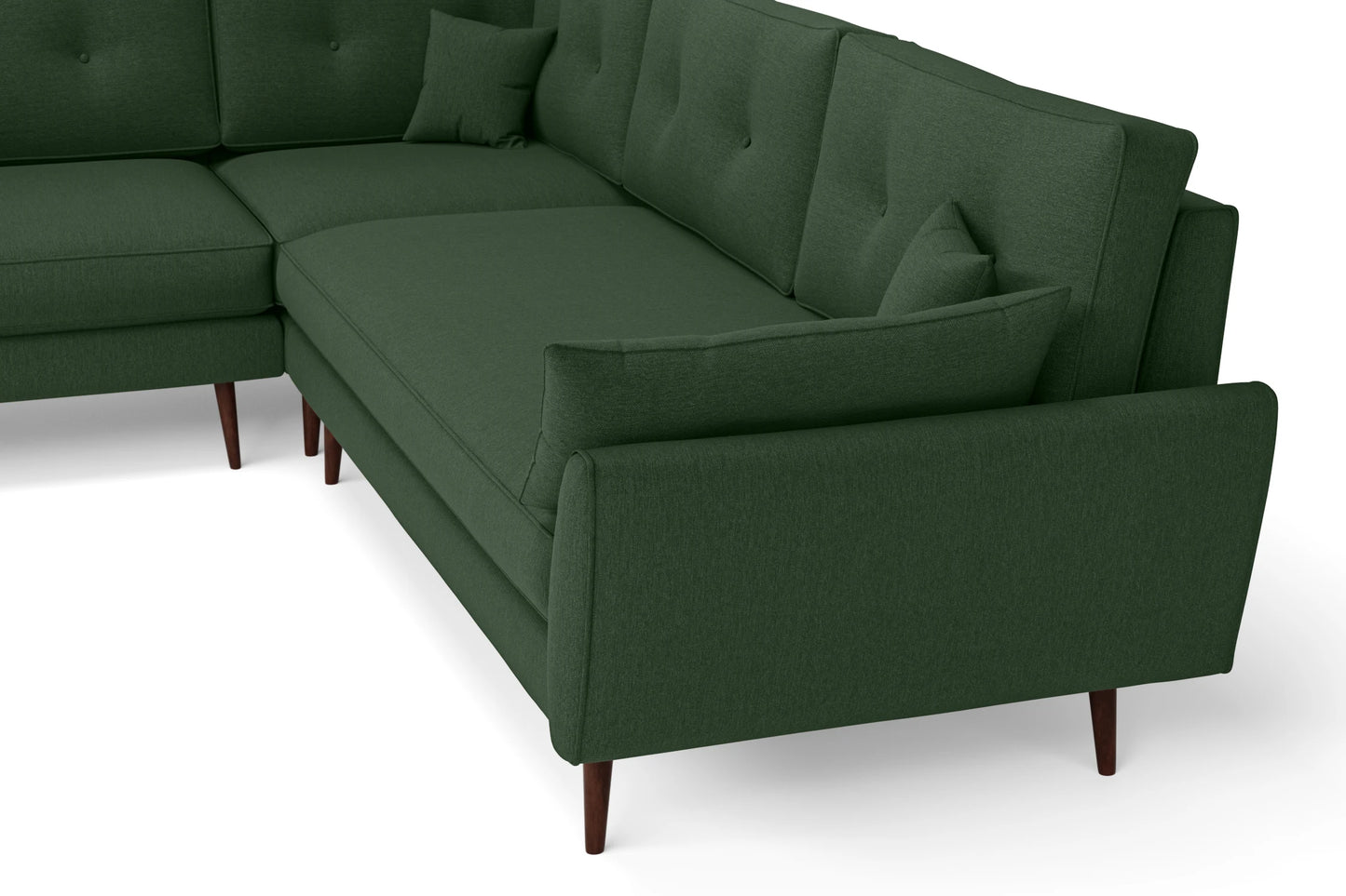 Avellino 5 Seater Corner Sofa Forest Green Linen Fabric