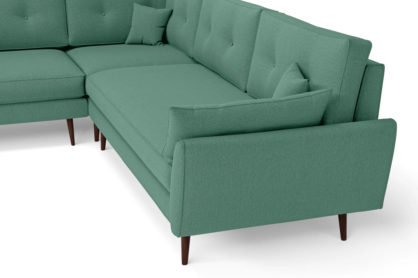 Avellino 5 Seater Corner Sofa Mint Green Linen Fabric