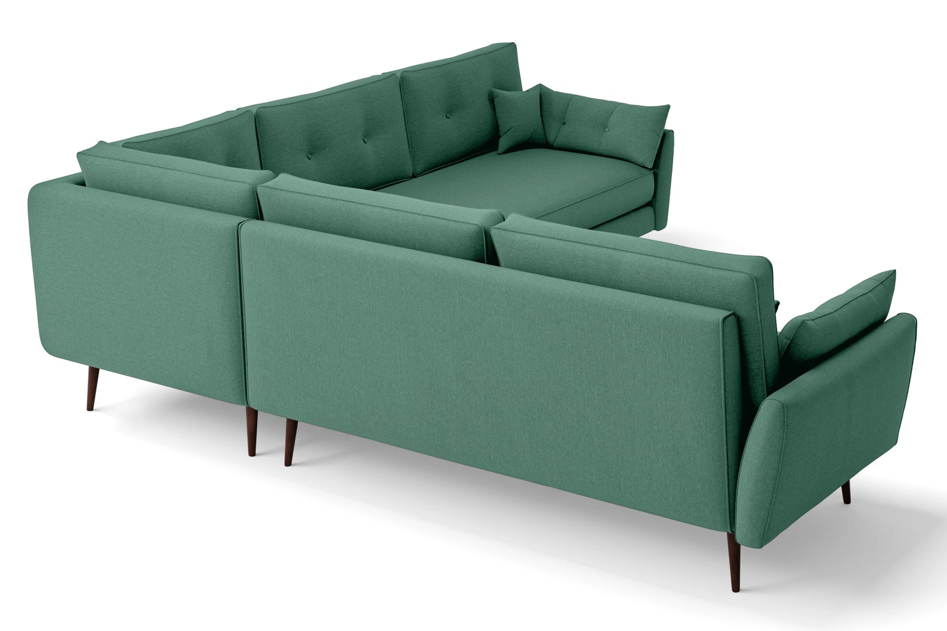 Avellino 5 Seater Corner Sofa Mint Green Linen Fabric