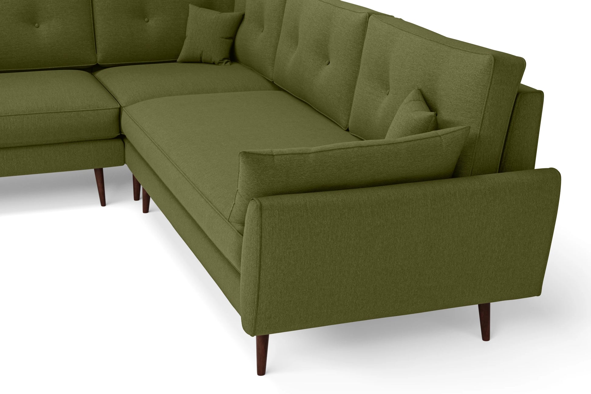 Avellino 5 Seater Corner Sofa Olive Linen Fabric