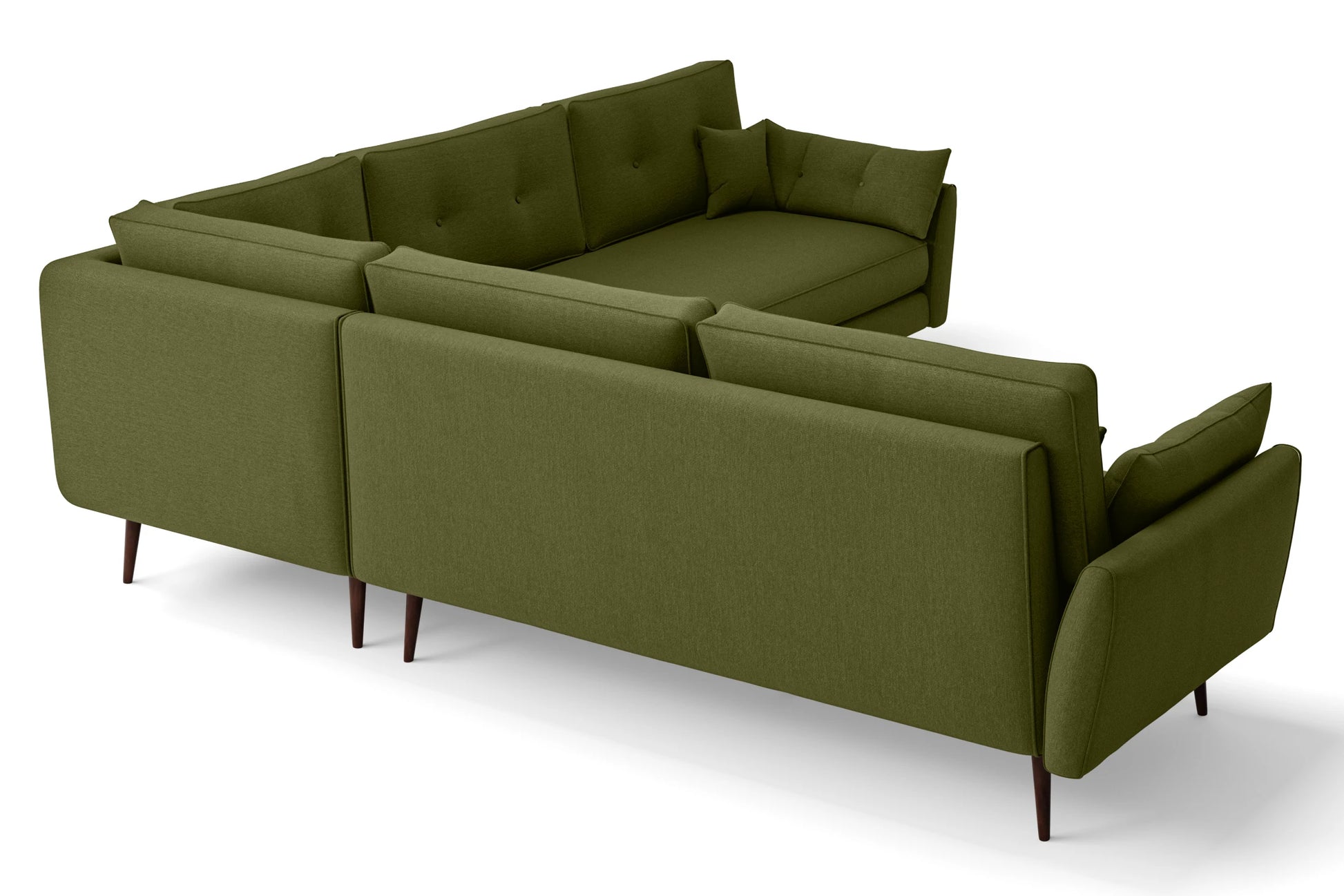 Avellino 5 Seater Corner Sofa Olive Linen Fabric