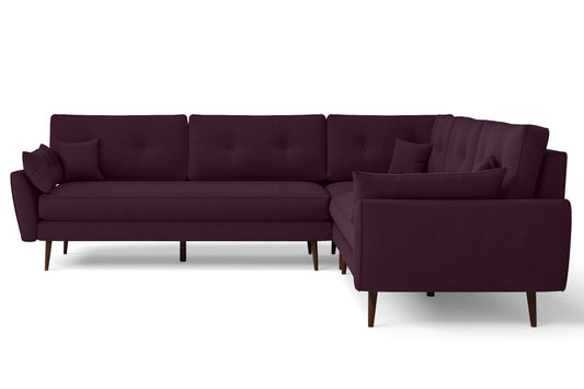 Avellino 5 Seater Corner Sofa Purple Linen Fabric