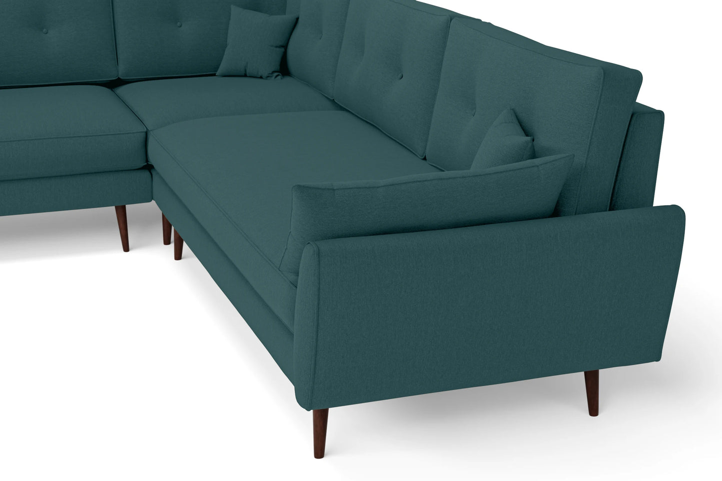 Avellino 5 Seater Corner Sofa Teal Linen Fabric