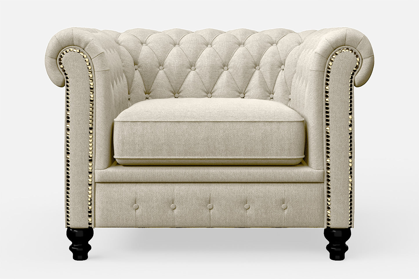 Aversa Armchair Cream Linen Fabric