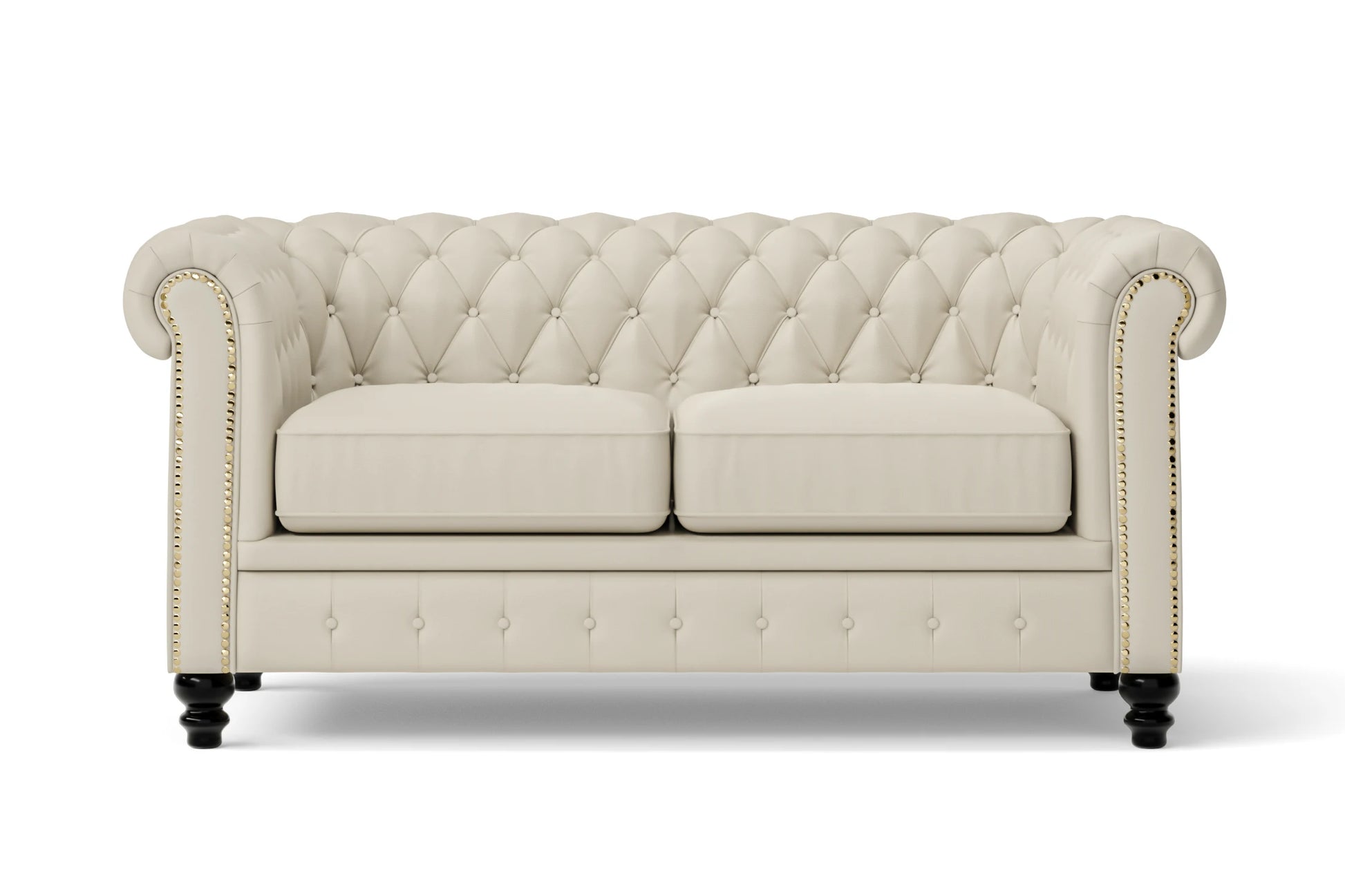 Aversa 2 Seater Sofa Cream Leather