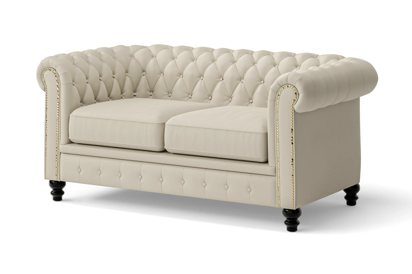 Aversa 2 Seater Sofa Cream Leather