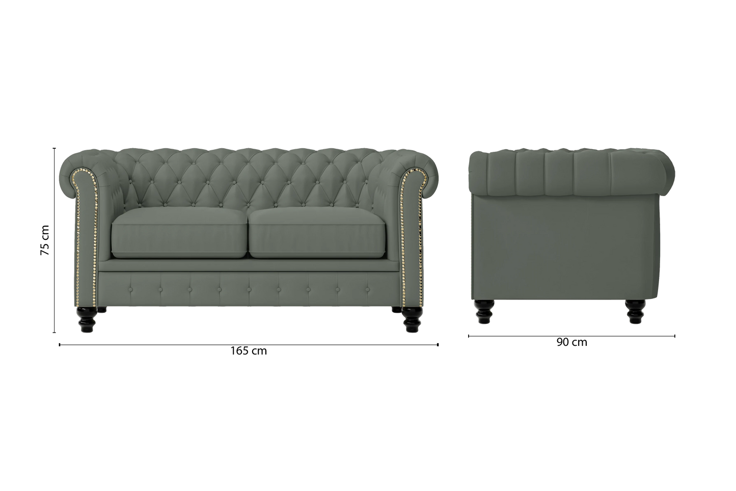 Aversa 2 Seater Sofa Lush Leather