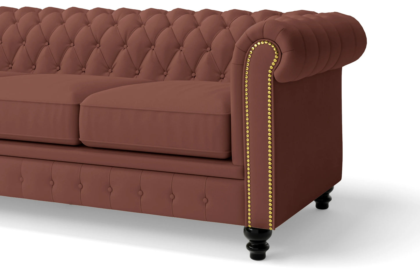 Aversa 2 Seater Sofa Mauve Leather