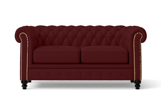 Aversa 2 Seater Sofa Red Leather