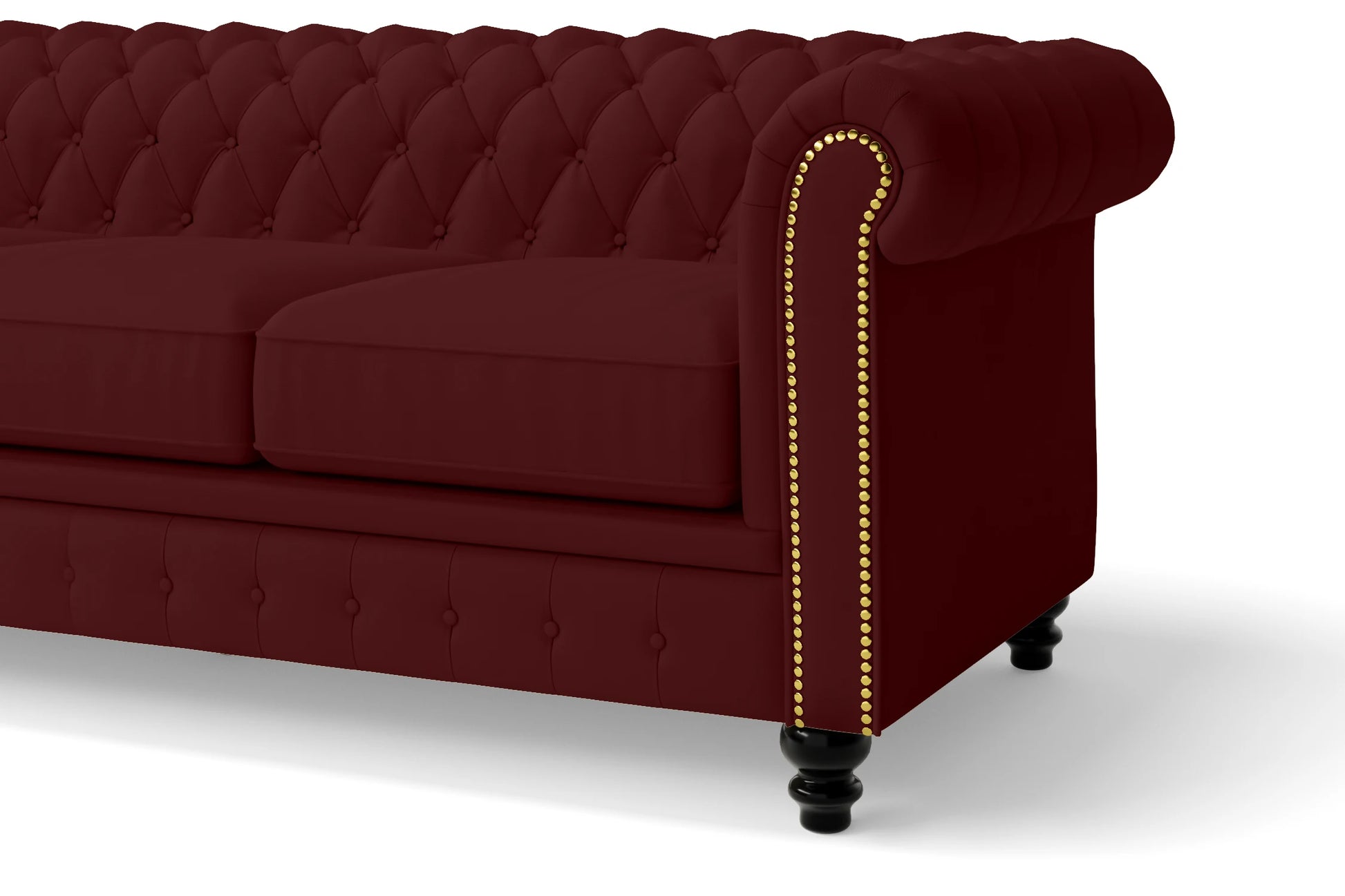 Aversa 2 Seater Sofa Red Leather