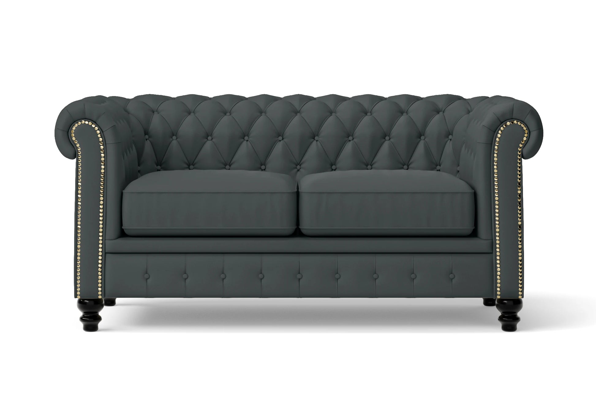 Aversa 2 Seater Sofa Slate Leather