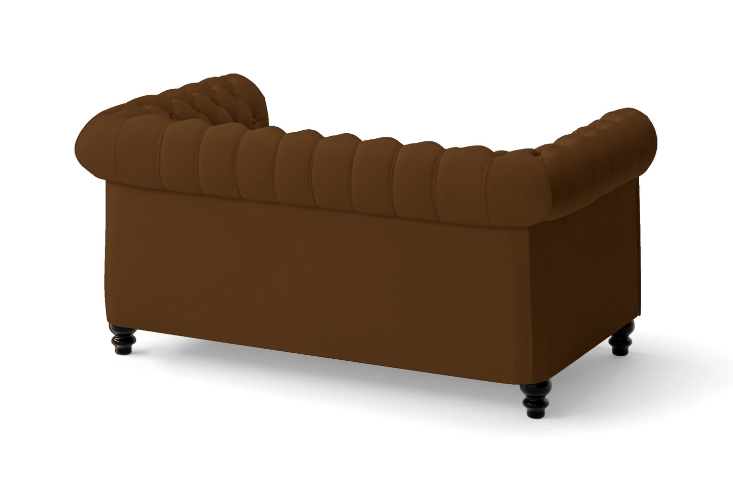 Aversa 2 Seater Sofa Walnut Brown Leather